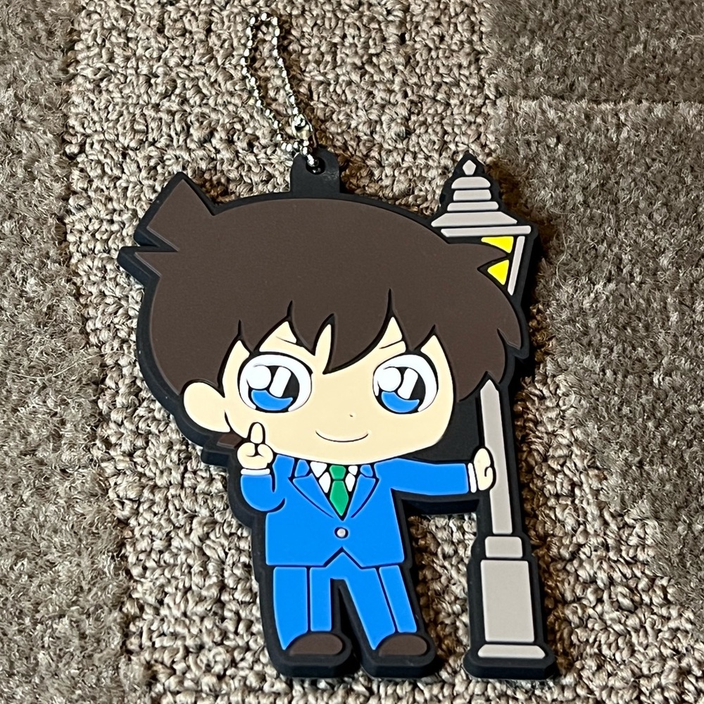 Detective Conan Case Closed Conan Edogawa Large Rubber Keychain Anime Japan